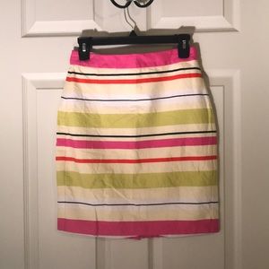 Banana Republic Multi Color Stripe Pencil Skirt